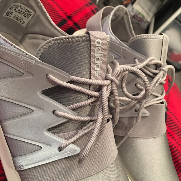 Reflective Silver and White Adidas Tubulars - Picture 3 of 6